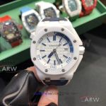 Perfect Replica Audemars Piguet Royal Oak Offshore Diver 42mm Automatic Watch - White Tapisserie Dial 